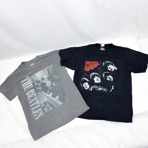 The Beatles Band T-Shirt Lot of Two Rubber Sole Shirts Size Medium - Picture 4 of 9